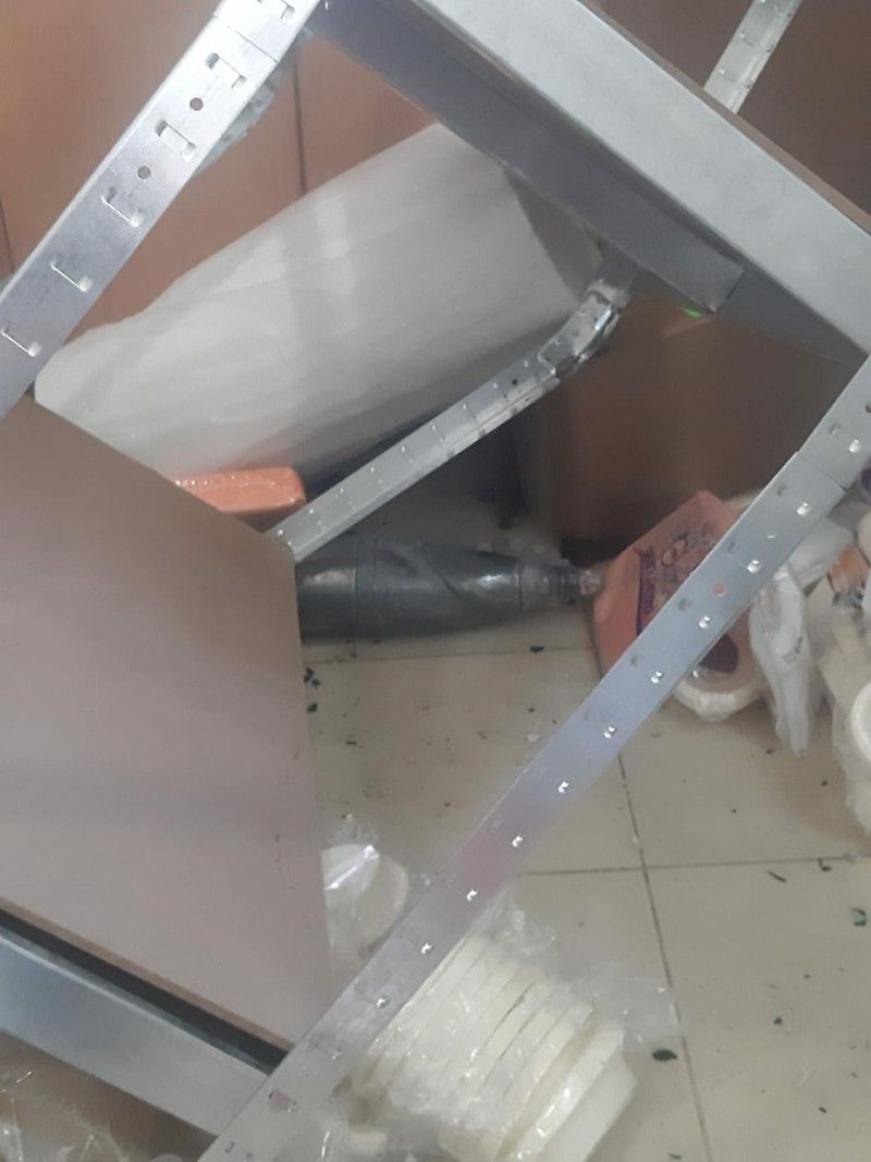 אלו התמונות והנזקים מנפילת הפגז שלא התפוצץ